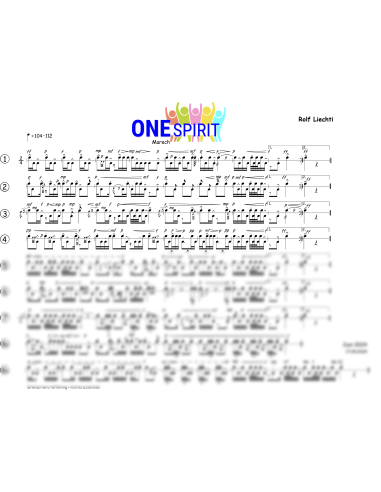 one Spirit 1 Trommelnoten / Liechti Rolf