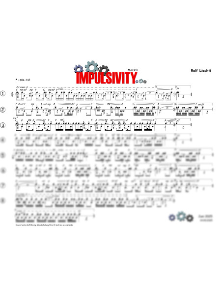 Impulsivity 1 Trommelnoten / Liechti Rolf