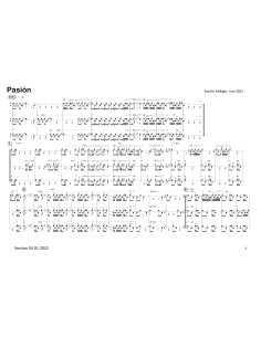 Pasión 1 Trommelnoten - Partitur / Holliger Sascha
