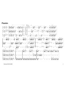 Pasión 1 Trommelnoten - Partitur / Holliger Sascha 2