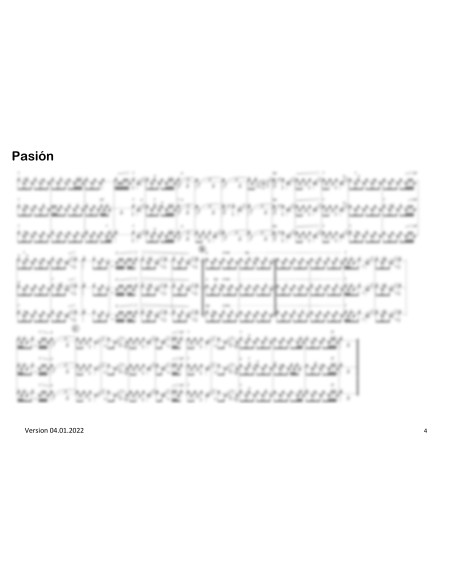 Pasión 1 Trommelnoten - Partitur / Holliger Sascha