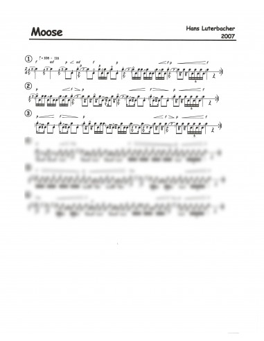 Moose 1 Trommelnoten / Luterbacher Hans