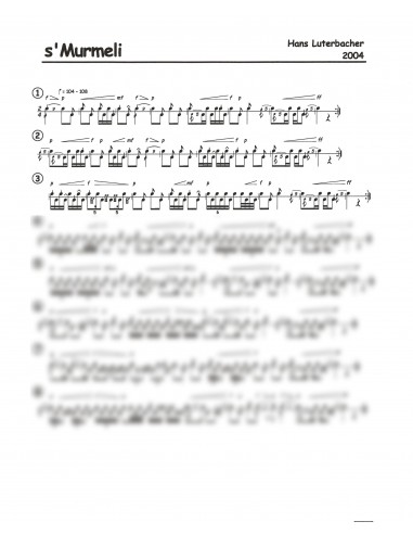 Murmeli, s / 1 Trommelnoten / Luterbacher Hans