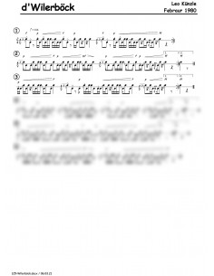 Wilerböck, d / 1 Trommelnoten / Künzle Leo