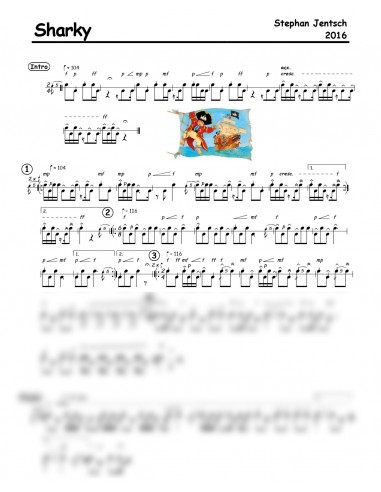 Sharky 1 Trommelnoten / Jentsch Stephan