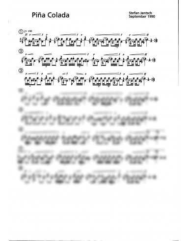 Pina Colada 1 Trommelnoten / Jentsch Stephan