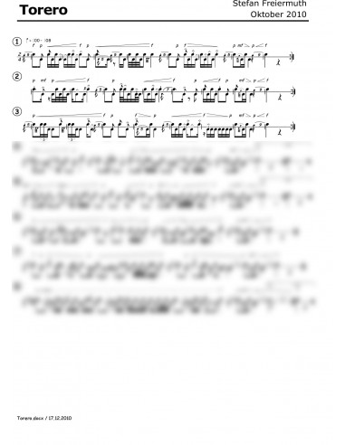 Torero 1 Trommelnoten / Freiermuth Stefan