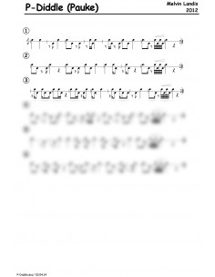 P-Diddle für Grosse Trommel / 2 Trommelnoten / Landis Melvin