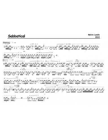 Sabattical 1 Trommelnoten / Landis Melvin