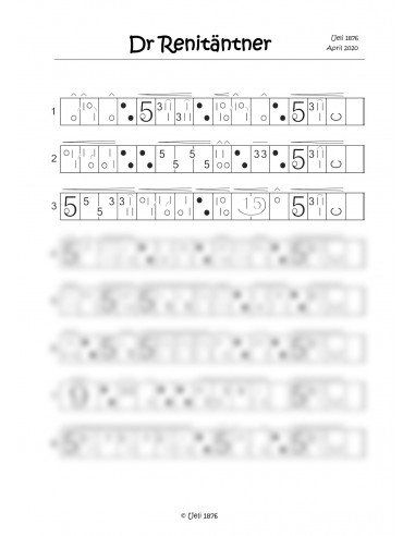 Renitäntner, dr / 1 Trommelnoten-Set / Labhardt Pascal & Ueli 1876