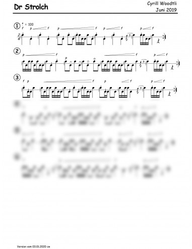 Strolch, dr / 1 Trommelnoten / Woodtli Cyrill