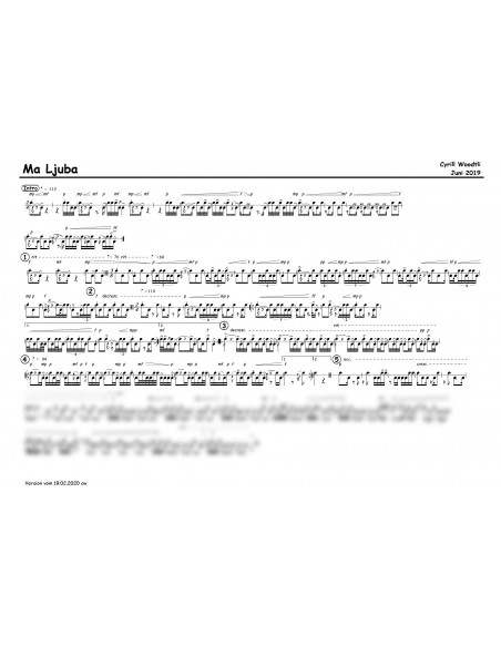 Ma Ljuba 1 Trommelnoten / Woodtli Cyrill