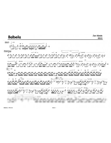Balbeila 1 Trommelnoten / Künzle Jan
