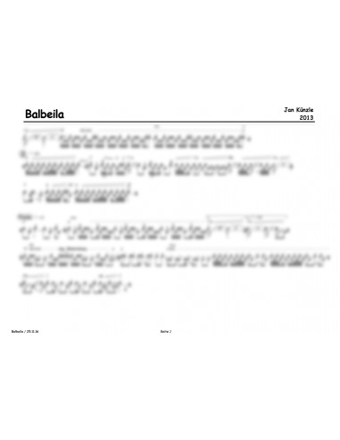Balbeila 1 Trommelnoten / Künzle Jan