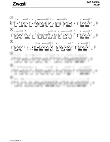 Zwasli 1 Trommelnoten / Künzle Jan