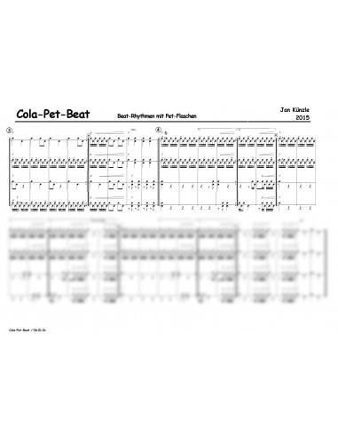 Cola-Pet-Beat 1 Trommelnoten / Künzle Jan