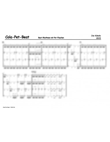 Cola-Pet-Beat 1 Trommelnoten / Künzle Jan