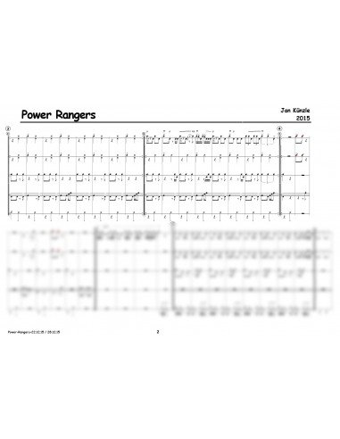 Power Rangers 1 Trommelnoten / Künzle Jan