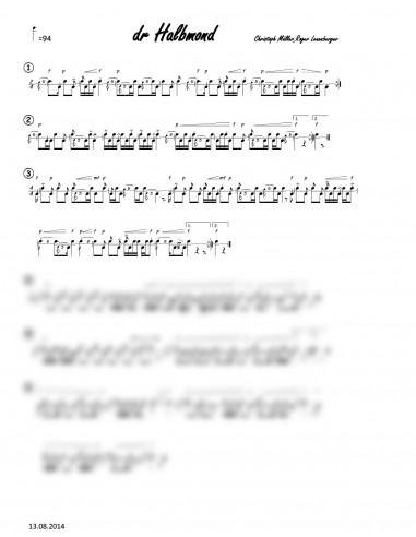 Halbmond, dr / 2 Trommelnoten / Müller Christoph & Leuenberger Roger & Halbmond Clique