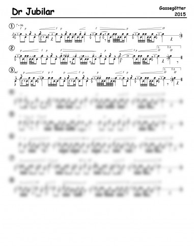 Jubilar, dr / 1 Trommelnoten / Frei Andy & Gassegötter