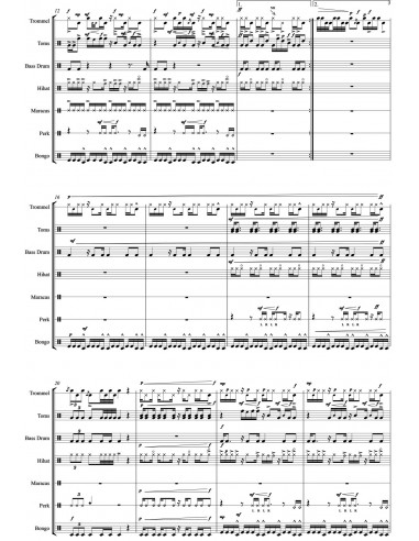 Madre Tierra 1 / Partitur inkl. Einzelstimmen / Trommelnoten / Holliger Sascha