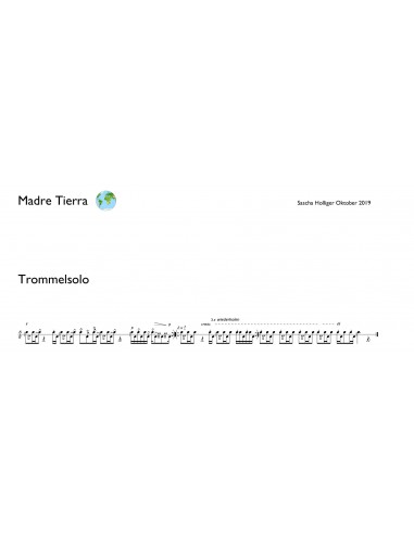 Madre Tierra 1 / Partitur inkl. Einzelstimmen / Trommelnoten / Holliger Sascha