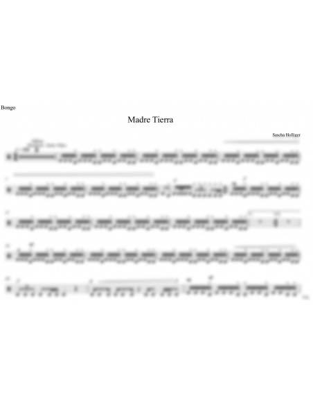 Madre Tierra 1 / Partitur inkl. Einzelstimmen / Trommelnoten / Holliger Sascha