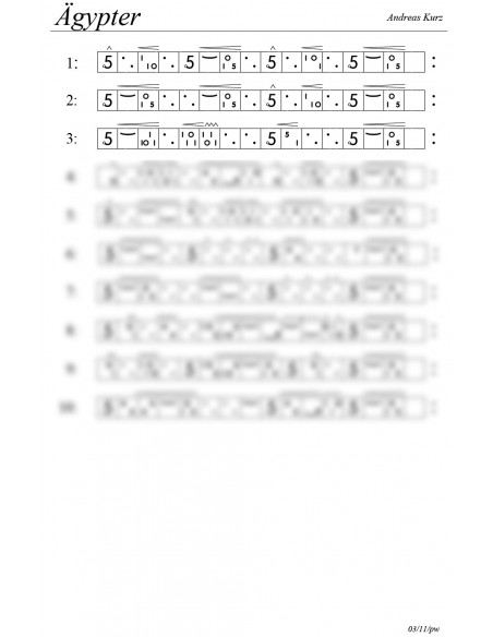 Ägypter 2 Trommelnoten-Hieroglyphen / Kurz Andreas