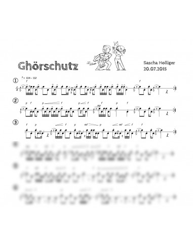 Ghörschutz 1 Trommelnoten / Holliger Sascha