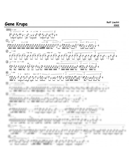 Gene Krupa 1 Trommelnoten / Liechti Rolf