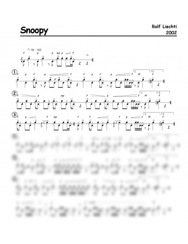 Snoopy 1 Trommelnoten / Liechti Rolf