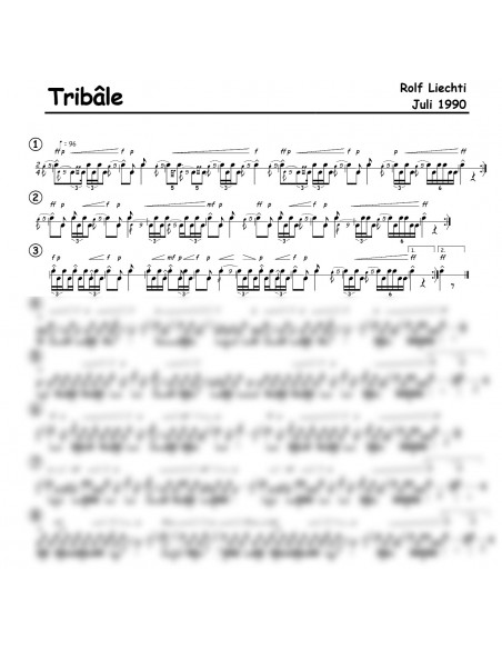 Tribâle 1 Trommelnoten / Liechti Rolf