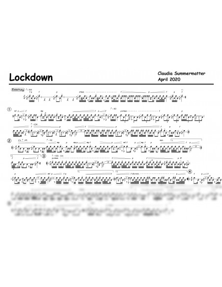 Lockdown 1 Trommelnoten / Summermater Claudia