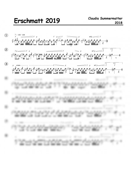 Erschmatt 2019 / 1 Trommelnoten / Summermatter Claudia