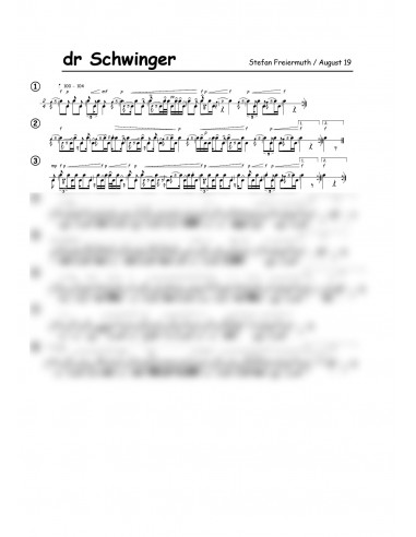 Schwinger, dr / 1 Trommelnoten / Freiermuth Stefan