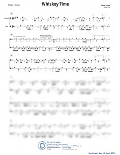 Whiskey Time  / Partitur inkl. Einzelstimmen / 1 Trommelnoten / Locher Daniel