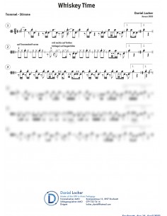 Whiskey Time  / Partitur inkl. Einzelstimmen / 1 Trommelnoten / Locher Daniel 2
