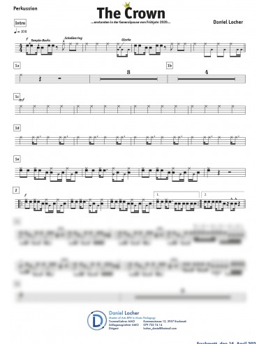 Crown, the / Partitur inkl. Einzelstimmen / Locher Daniel
