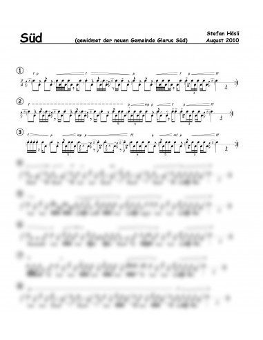 Süd 1 Trommelnoten / Hösli Stefan