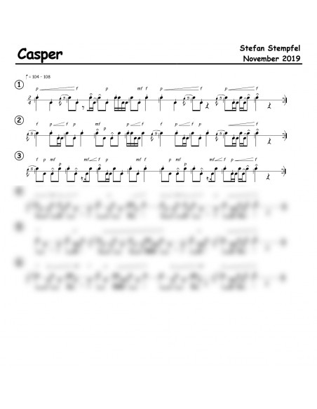 Casper 1 Trommelnoten / Stempfel Stefan