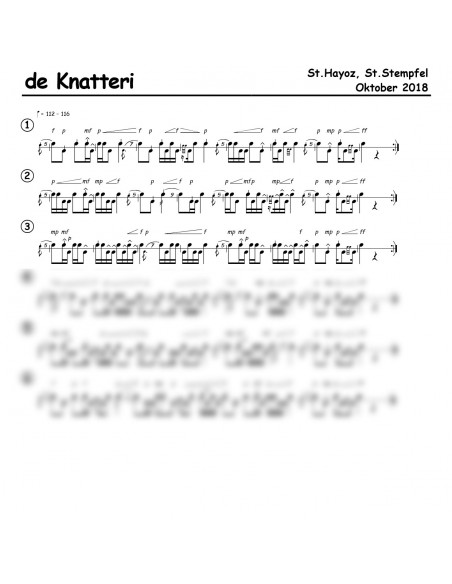 Knatteri, de / 1 Trommelnoten / Stempfel Stefan