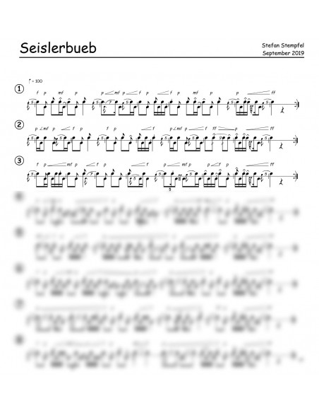 Seislerbueb 1 Trommelnoten / Stempfel Stefan