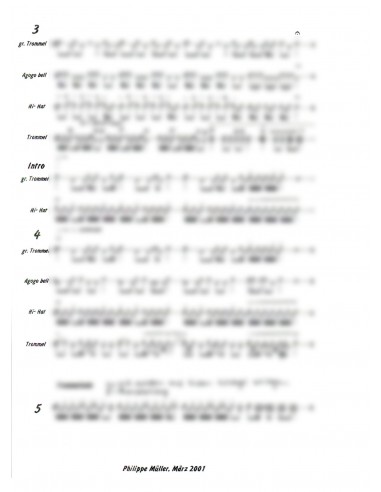 Drumfire 1 / Partitur Trommelnoten / Müller Philippe
