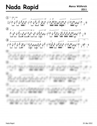 Nada Rapid 1 Trommelnoten / Wüthrich Marco