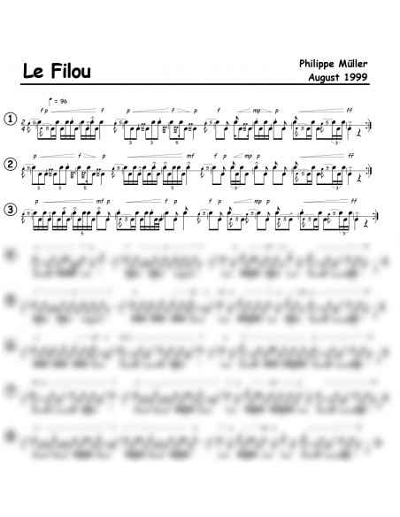 Filou, Le / 1 Trommelnoten / Müller Philippe