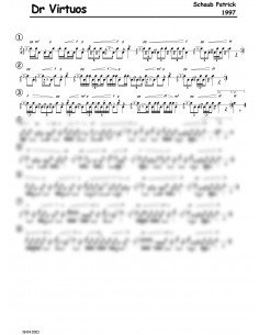 Virtuos, dr / 1 Trommelnoten / Schaub Patrick