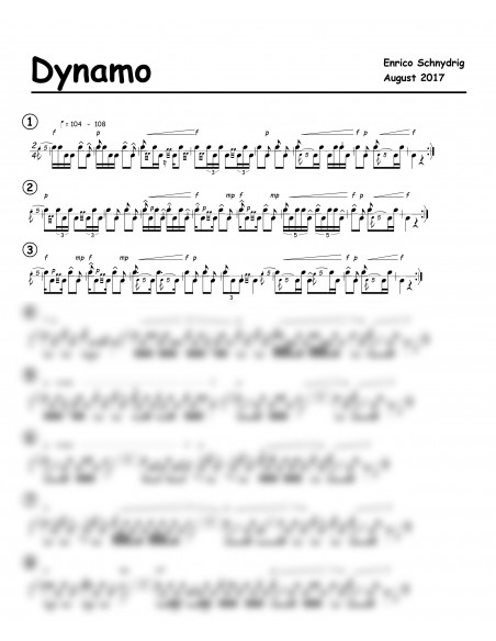 Dynamo 1 Trommelnoten / Schnydrig Enrico
