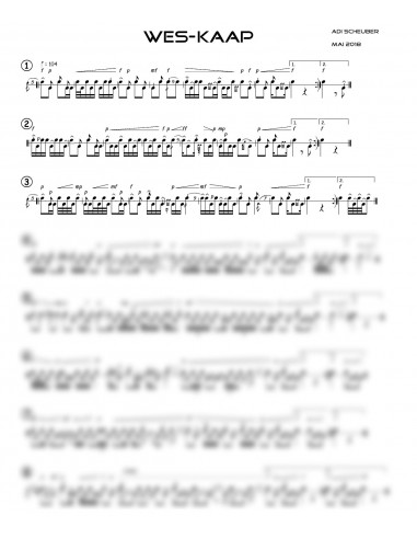 Wes-Kaap 1 Trommelnoten / Scheuber Adrian