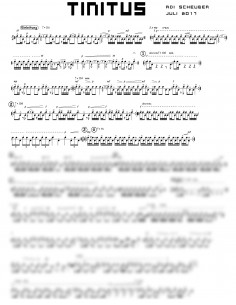 Tinitus 1 Trommelnoten / Scheuber Adrian