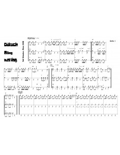 Dätsch, Bang, Meräng 1 / Partitur Trommelnoten / Scheuber Adrian
